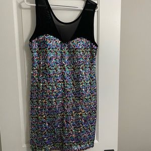 Charlotte Russe multicoloured sequin dress